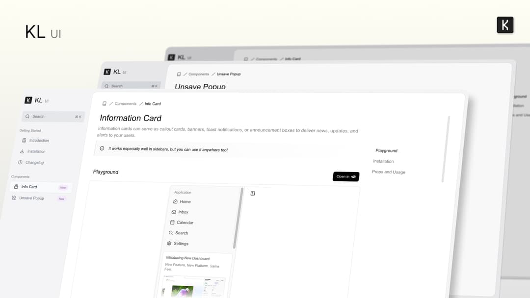 KL UI - Animated UI components with React