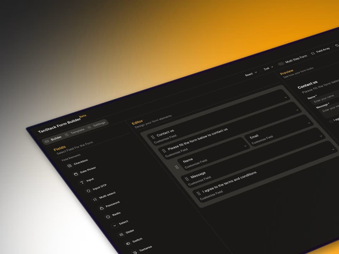 TanStack Form Builder
