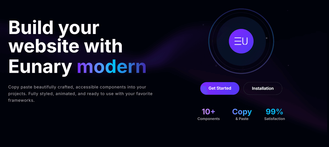 Eunary UI - Powerful Components for SaaS Applications
