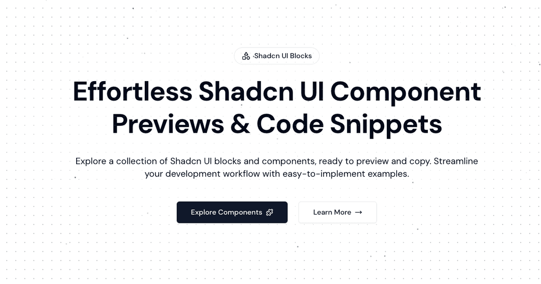 Customized Shadcn UI Blocks & Components | Preview & Copy